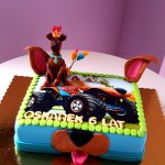 Tort z wydrukiem scooby doo